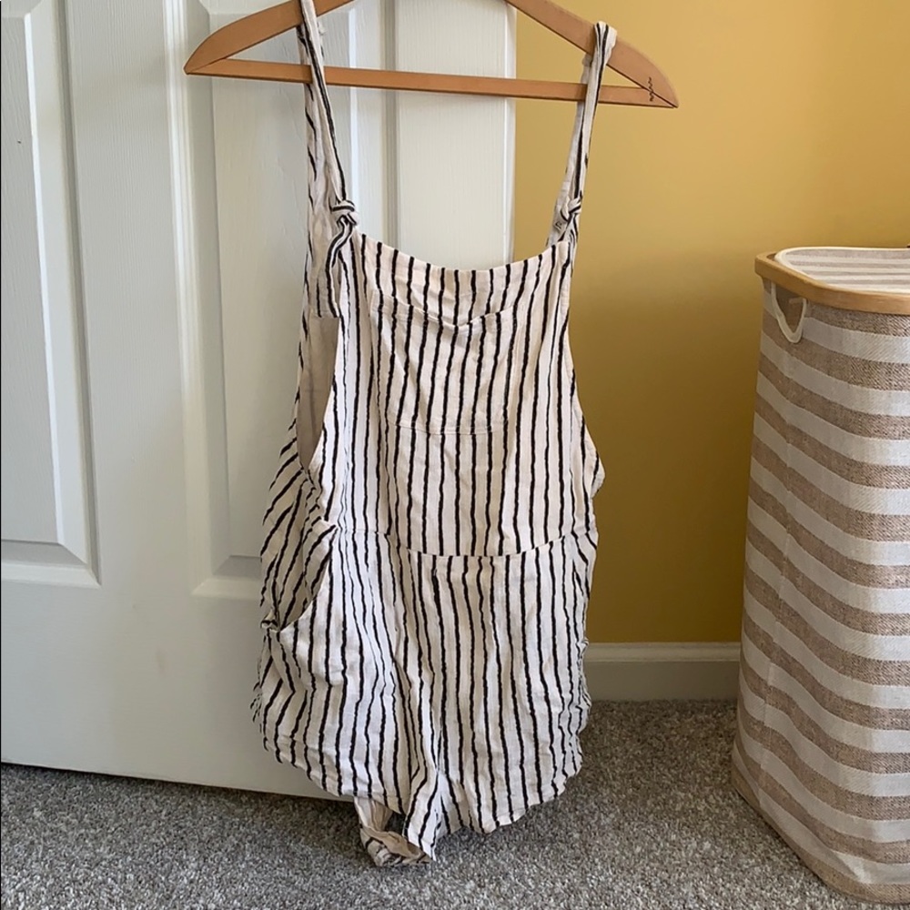 Billabong striped romper/overalls